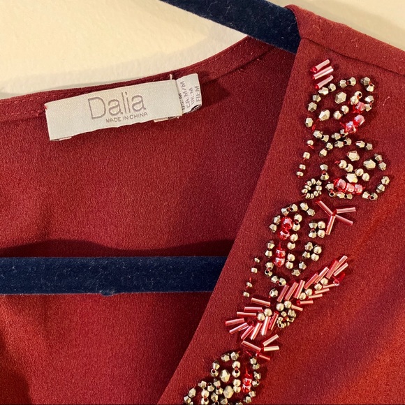 Embroidered Neckline Blouse - Picture 4 of 7